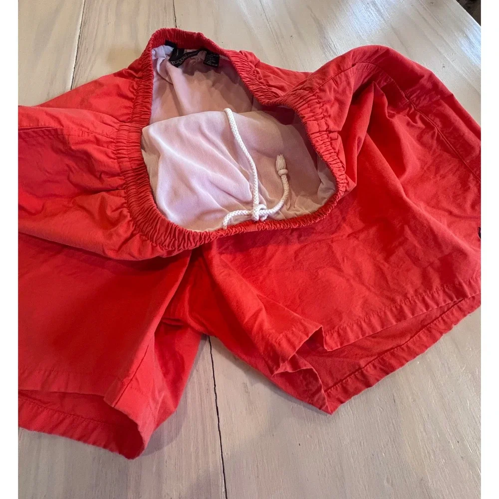 Polo Ralph Lauren Mens XL Red Swim Trunks Cotton Nylon Mesh Lined Pony Logo